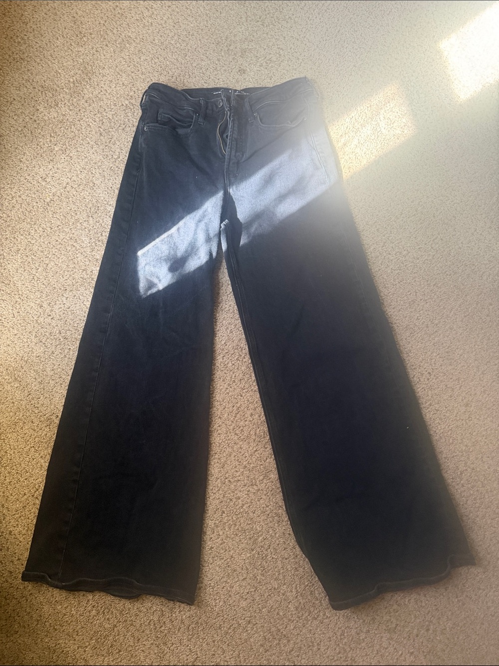 Old Navy Black Wide-Leg Extra High-Rise Jeans